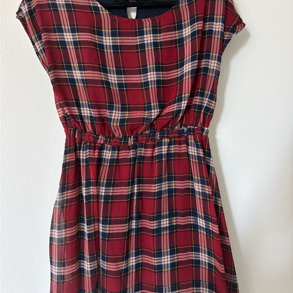 Vintage Ralph Lauren Inspired Plaid
Chiffon Mini Dress